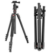 Neewer Portable 62-inch Alluminum Alloy Camera Tripod with 360 Degree Ball Head, 1/4" Quick Release Plate, and Bubble Level, Load capacity 17.6lbs/8kg