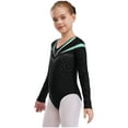 thumbnail image 3 of Aislor Leotards Gymnastics for Kids Girls Shiny Long Sleeve Unitard Bodysuit Ballerina Costume, 3 of 7