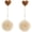 C08-brown+beige, variant on Heart Pom Pom Earrings for Women Colorful Faux Fur Fluffy Pom Earrings Long Chain Soft Pom Ball Tassel Dangle Drop Earrings Fluffy Love Heart Stud Earrings Party Jewelry Gift