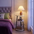 thumbnail image 6 of Biemlerfn 3-Tier Side Table, Small Round End Table with Metal Frame, Sofa Table Nightstand for Living Room, Bedroom, White Maple, 6 of 8