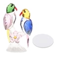 thumbnail image 1 of yuksok Crystal Parrot Statue Bird Figurine Sculpture Animal Model Colorful Ornament for Pink, 1 of 9
