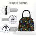thumbnail image 3 of Lafuoo Pixel Game Pattern Large Portable Insulated Lunch Bag, Waterproof Zipper Insulated Lunch Bag for Men and Women-One Size, 3 of 7