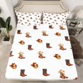 thumbnail image 2 of Homewish Southwestern Boots Hats 4pcs Bed Sheets for Female Men Adults,Western Theme King Sheets,Retro Vintage Super Cozy Sheet Set,Microfiber Bedroom Decor, 2 of 7