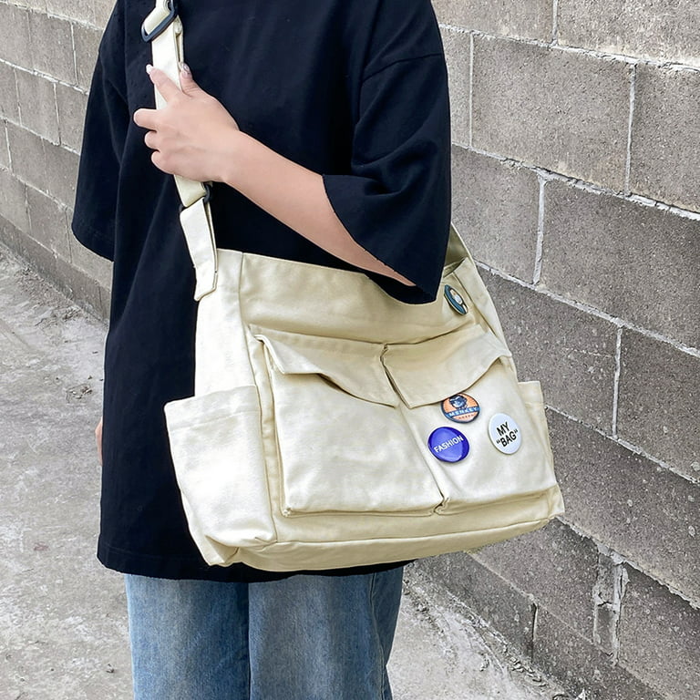 Kemy's Small Canvas Crossbody Bag, Lightweight Messenger Shoulder Bags  Cross body Purse for Teen Girls