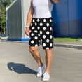 thumbnail image 7 of Kdxio Black and White Polka Dot Print Mens Sleep Shorts Bottoms Soft Comfy Pajama Wear Pants with Drawstring Pockets, 7 of 7