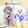 thumbnail image 4 of Chaleco con arnés y correa para perros pequeños, ropa con estampado de flores para primavera y verano, ropa para caminar al aire libre para mascotas pequeñas, medianas y pequeñas, 4 of 4