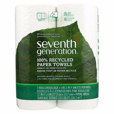 paper towels seventh recycled generation sheets pack