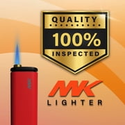 MK Refillable Butane Torch Lighters, 2 Pack, Assorted Pocket Colors