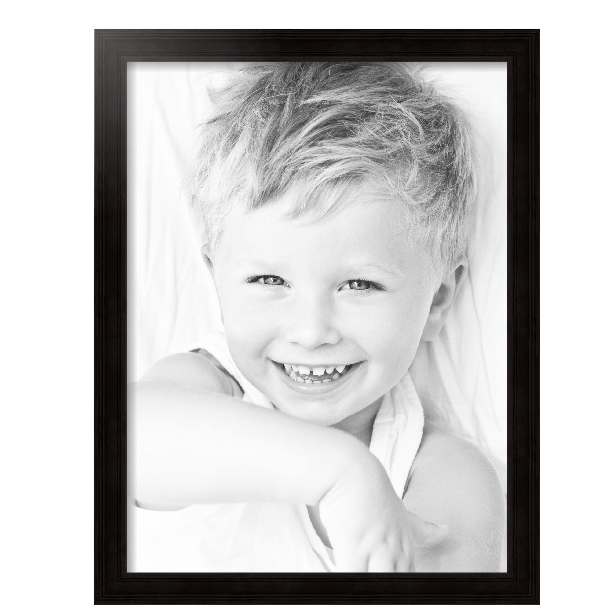 ArtToFrames 18" x 24" Colonial Onyx Picture Frame, 18x24 inch Black MDF Poster Frame (WOM-4386), 2 Pack