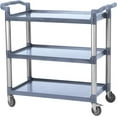 thumbnail image 1 of Carrito Utilitario de Plástico de 3 Niveles con Ruedas, Carro Rodante para Servicio Pesado para Cocina, Oficina u Hotel, Color Gris, 1 of 6
