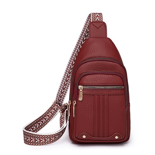 Men Messenger Bag Fashionable New Pattern Solid Color Layer Large Capacity Zipper Casual Chest Bag Shoulder Tote Bag