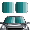 thumbnail image 2 of Balery Teal Color Parasol para parabrisas de coche de 2 piezas | Parasol plegable para parabrisas delantero de coche para la mayoría de sedanes-Large, 2 of 6