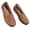 Brown, variant on Women's Casual Slip On Loafers Comfortable Flat Walking Shoes for Everyday Wear