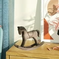 thumbnail image 6 of Kuntesetty Rocking Horse Artistic Decoration Handcraft Ornament for Gift Porch Tabletop Beige Grey, 6 of 9