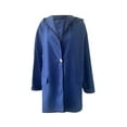 thumbnail image 4 of YODETEY Womens Warm Faux Coat Cardigan Winter Solid Long Sleeve Outerwear Blue 4(S), 4 of 4
