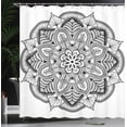 thumbnail image 4 of Ambesonne Ethic Shower Curtain, Mandala Black White Art, 69"Wx84"L, Black White, 4 of 5