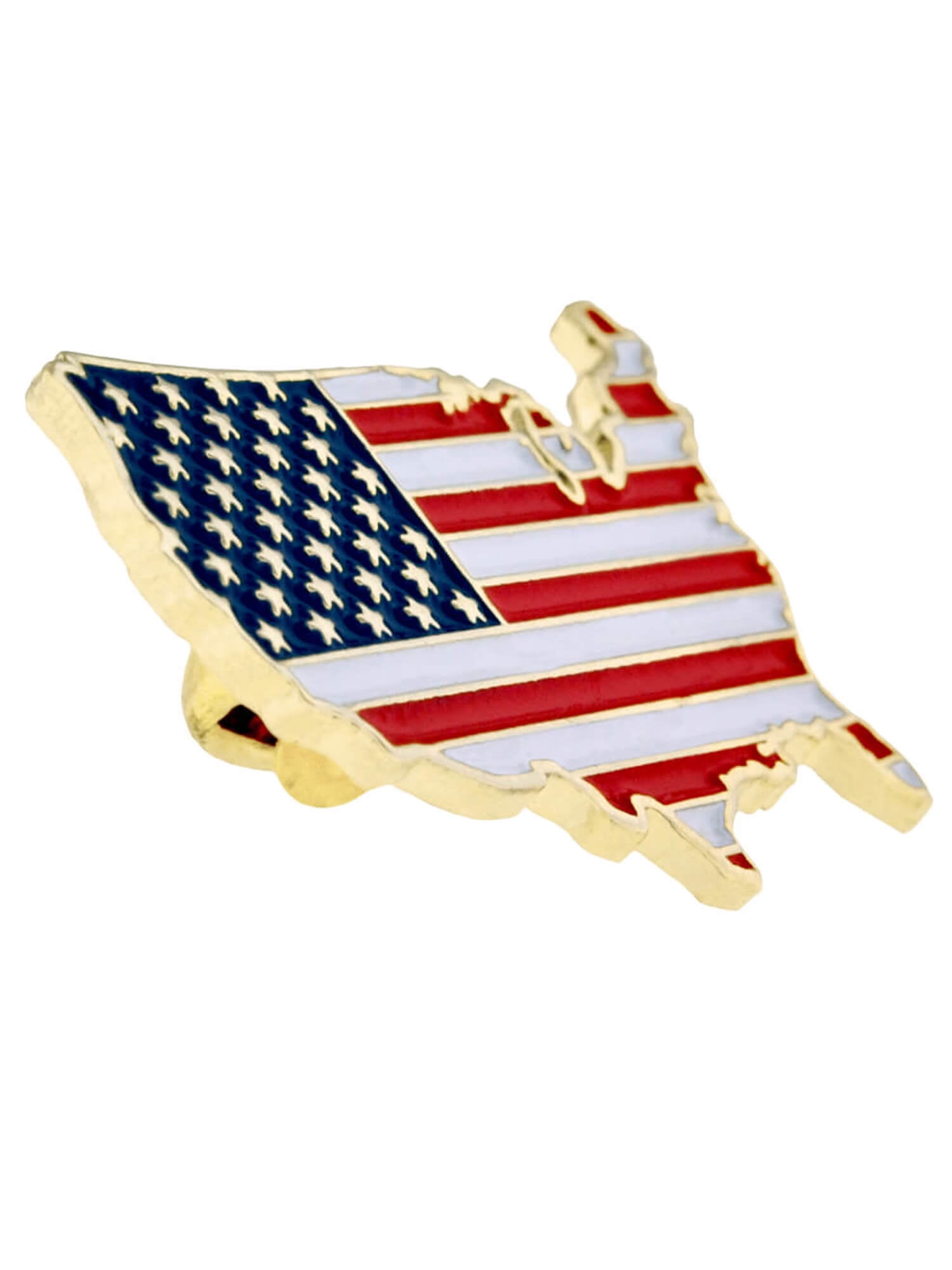 PinMart State Shape of New Jersey and New Jersey Flag Lapel Pin