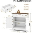 thumbnail image 2 of 30" Coffee Bar Station, Kitchen Sideboard Buffet Cabinet with a Drawer and Adjustable Shelf, Modern Farmhouse Storage Cabinet for Kitchen, Living Room, Entryway, White, 2 of 7