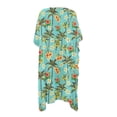thumbnail image 2 of HELLHERO Coconut Tree Floral Design Bathing Suit Cover Up Polyester Loose Free Size Long Kimono Swimsuit Cover Up for Women, 2 of 6