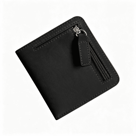 GASTROPOD Small Wallet Women Rfid Blocking Leather Bifold Compact Card Holder Wallet for Women with Zipper Coin Pocket Id Window,Compact Design Women Wallet (Black)