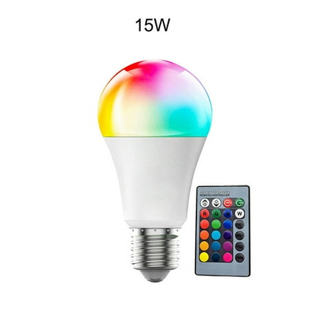 

KKMOL LED Light RGB Bulb E27 16 Color Change Light With Remote Control 15W