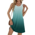 thumbnail image 1 of Liquidation d'Été 2025! Robe Grande Taille pour Femmes, Robe d'Été Décontractée Sans Manches à Col Rond Imprimée avec Poche, 1 of 5