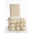 thumbnail image 3 of Classic Slipcovers Parson Chair 3 Tier Ruffled Skirted Slipcover White, 3 of 4