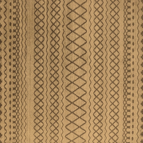 Ahgly Company Indoor Square Oriental Brown Industrial Area Rugs, 7' Square