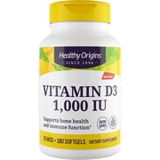 Healthy Origins Vitamin D3 1,000 IU, 180 Softgels