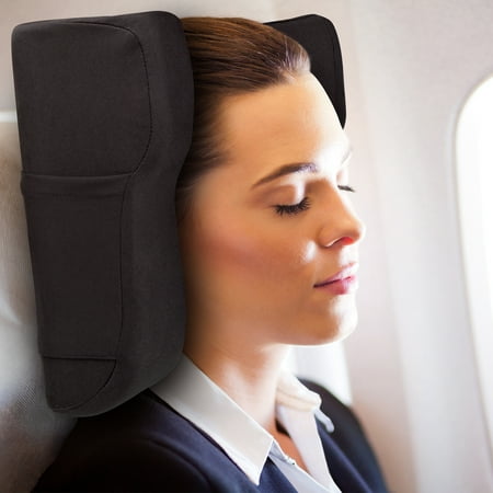 Travel Pillow DesignedPhysical Therapist- Memory Foam Curve Support, Posture, Neck Shoulder Head and Spinal Pain Relief- World