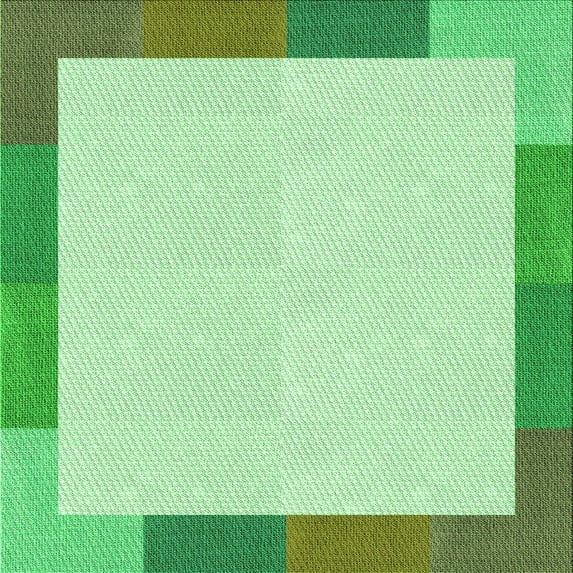 Ahgly Company Indoor Square Patterned Light Green Area Rugs, 6' Square