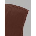 thumbnail image 5 of Women's Black Strapless Mini Dress - Bodycon Fit with Front Slit, 5 of 10