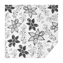 Floral Square Tablecloth 42x42in(107x107cm) – Waterproof Polyester Printed Table Cover, Wrinkle Resistant & Washable for Kitchen Dining Picnic Party Decor, Thanksgiving,Christmas, Spring,Flower