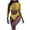 Yellow, variant on Utoimkio 3 Piece Tankini Swimsuits for Women Swim Long Sleeve Tank Top Bathing Suits with Shorts and Bra Athletic Swimwear