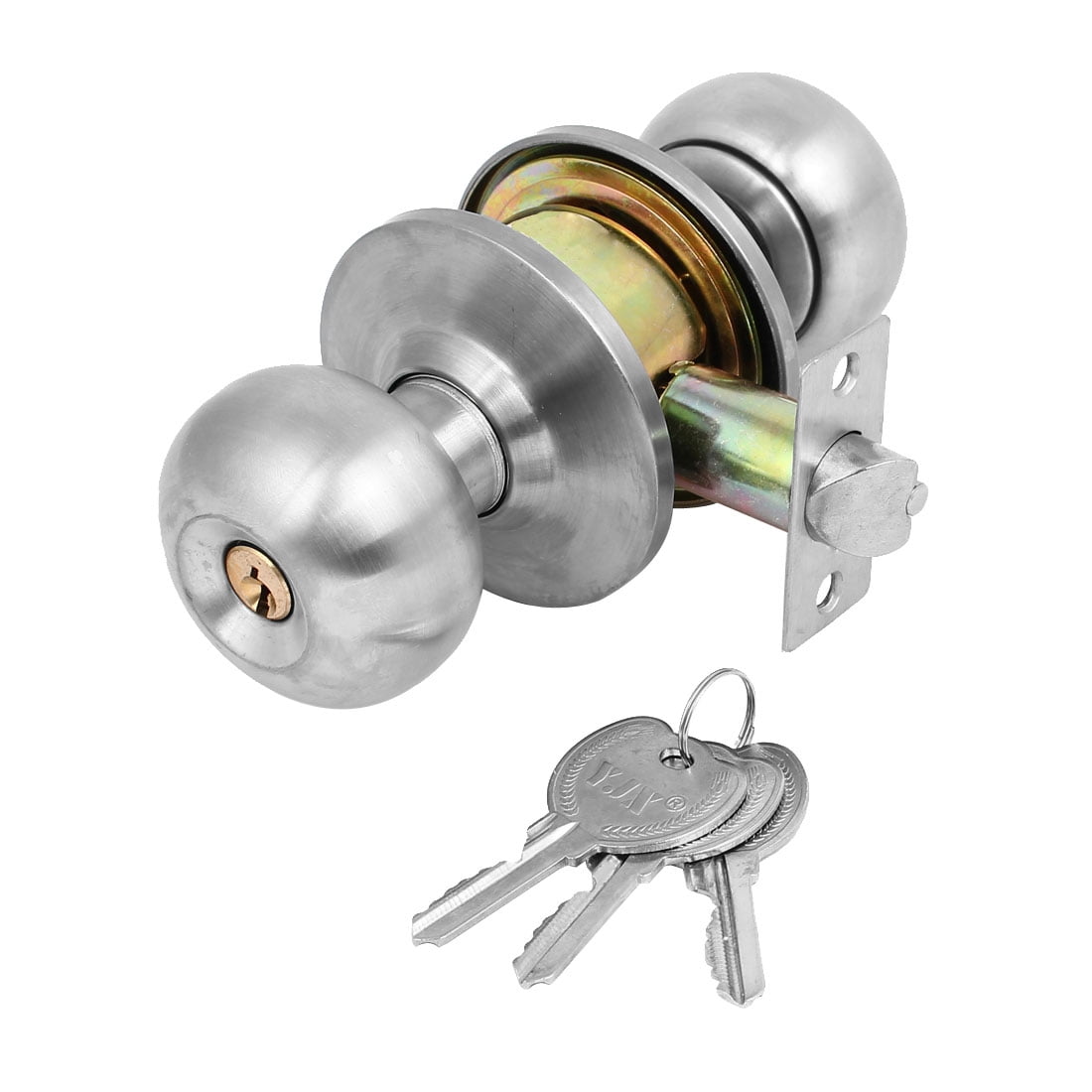 door knob with lock and key