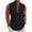 Mens Summer Tank Tops Black, variant on Mens Linen Summer Tank Tops Sleeveless Shirts for Men with Drawstring Deep V Neck Casual Lightweight Stand Collared Beach Tanks