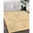 thumbnail image 3 of Ahgly Company Machine Washable Indoor Round Abstract Yellow Area Rugs, 8' Round, 3 of 7
