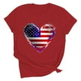 thumbnail image 3 of Kmdttou Women's Pure Cotton Custom POD T-Shirts Womens Tops Lover Printed T-shirt Round Neck Short Sleeved Gift for Women, 3 of 7