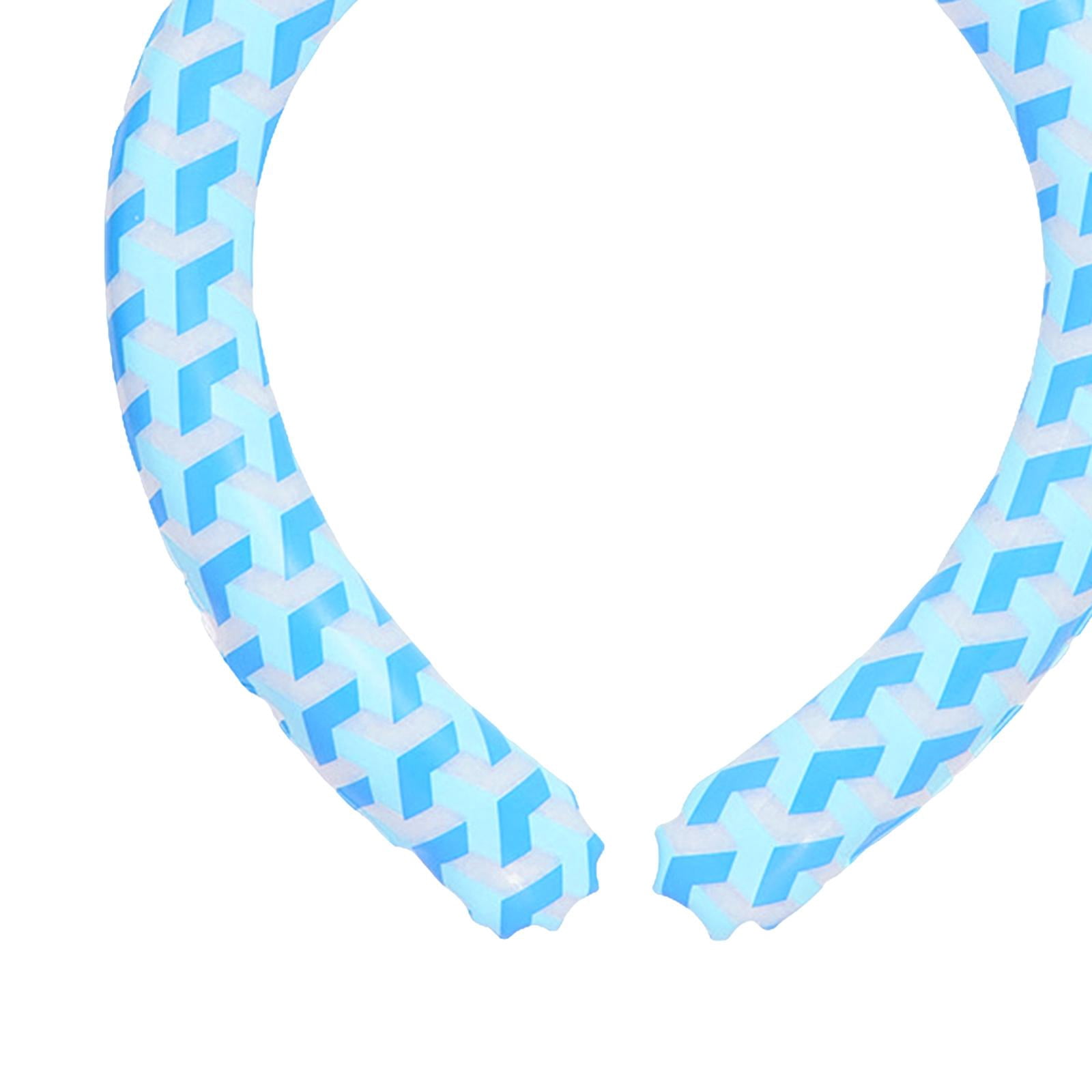 Neck Cooling Tube, Neck Cooling Wraps Gel Wearable Neck Cold Choker Ice Cushions Chill Neck  for Running, Beach Camping, Fitness Blue