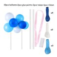 thumbnail image 3 of Cake Topper Home Wedding Party Cake Balloon Ribbon Straws Decoration Pastry Decor Blue Gradient Balloon, 3 of 9