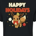 thumbnail image 3 of Pokémon - Happy Holidays Evee - Juniors Cropped Cotton Blend T-Shirt, 3 of 5