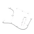 thumbnail image 1 of Eigraketly Guitarra 1 capa 10 agujeros Pick Guard Musical blanco negro capa única placa antiarañazos protector golpeador cojín JB Bass Accesorios para instrumentos musicales Eigraketly OD028190-00, 1 of 6