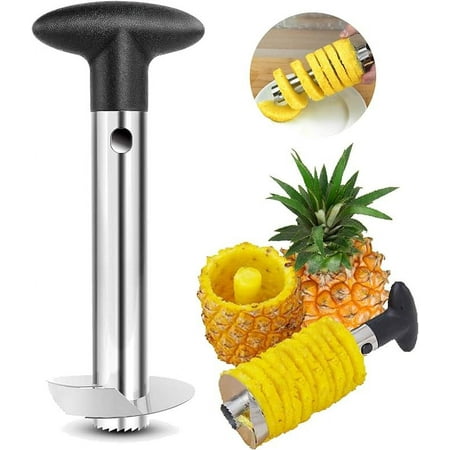 

Stainless Steel Pineapple Core Remover Tool for Home & Kitchen with Sharp Blade for Diced Fruit Rings All in One Pineapple Tool Peeler Slicer cut pineapple quick and easy without a knife