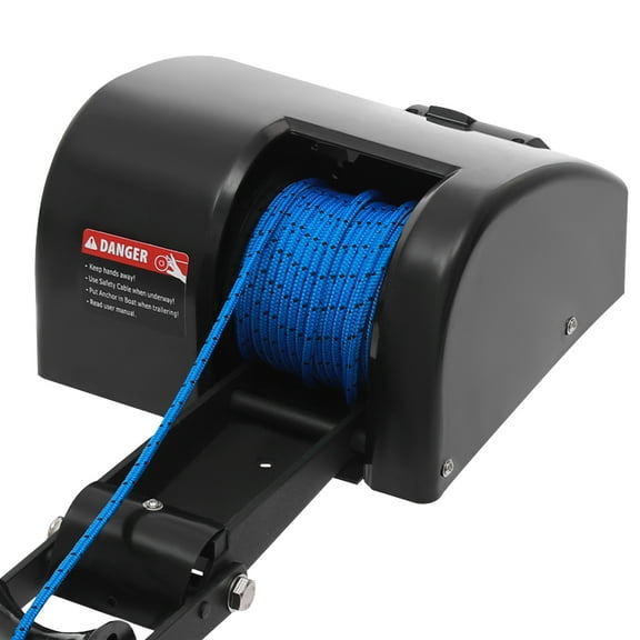 45lbs Electric Anchor Winch, Sturdy ABS and Stainless Steel Build, 70 ft/min Descent Speed, Complete Fittings for Boats