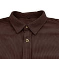 thumbnail image 4 of Men's Slim Fit Corduroy Shirt Long Sleeve Button Down Casual Shirt with Chest Pocket for Autumn Winter Daily Wear Mens Summer Lightweight Pullover Tee Shirts, 4 of 7