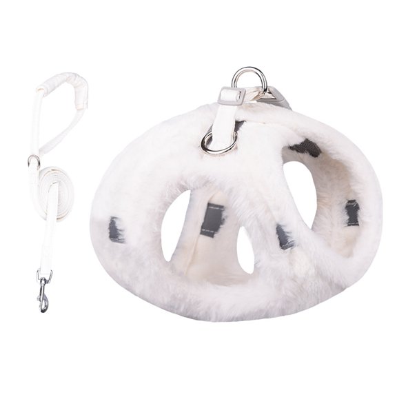 Mosey Premium Pet Traction Leash Faux Rabbit Fur Edging for Small Medium Dogs Prevent Rushing Out