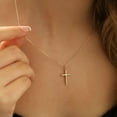 thumbnail image 2 of Cross Necklace for Women，14K Gold Plated Cross Necklace Layered Gold Cross Necklace Tiny Sideway Cross Choker Necklace Gold Cross Necklaces for Women Trendy Gold Jewelry Gifts for Women Trendy, 2 of 13