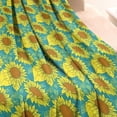 thumbnail image 3 of Blue Yellow Sunflower Pattern Blanket,Comfortable Soft Lamb Wool Throw Blanket,All Season,Warm Lightweight Blankets for Sofa Bed Couch Living Room Chair,40"x50", 3 of 4