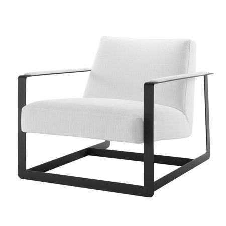 Accent Chair, Fabric, Black White, Modern Contemporary Urban Design, Living Lounge Room Hotel Lobby Hospitality