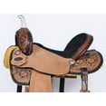 thumbnail image 4 of 14 In Comfytack Western Horse Barrel Racing Trail Pleasure American Leather Saddle Tack Set With Reins Dark Brown, 4 of 8